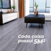 Piso Vinílico Auto Adesivo Régua Madeira Manta Caixa 5m² Cinza Escuro - Brinovar