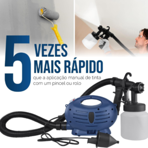 Pistola Eletrica de Pintura Pistola Pulverizadora Profissional de Tinta Máquina de Pintar Parede Compressor Tinta Portátil 650W Mangueira Espiral Pistola de Pintura com Acessórios (220, Volts)