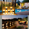 lâmpada com sensor de luz solar externa IP65 à prova d'água