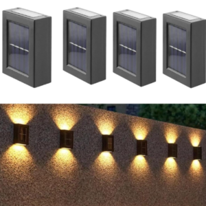 Luzes de parede solares para cima e para baixo